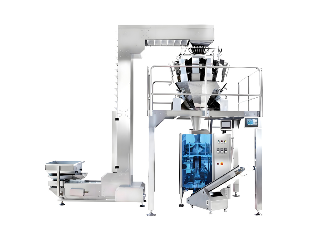 Combination scale weighing and quantitative filling line