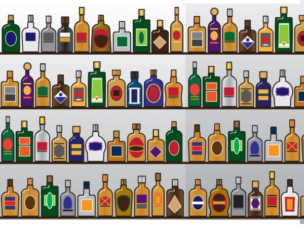 Alcoholic Beverages - Various Bottle Labeling and Capping